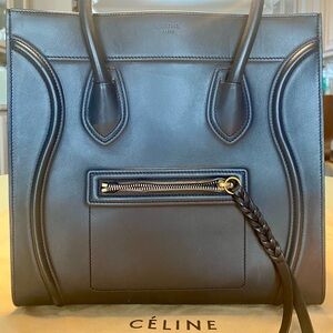 Celine Navy Navy Blue Medium Phantom Luggage bag $3100
